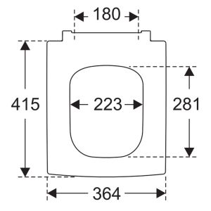 Villeroy en Boch Memento 2.0 8M24S1S5 toilet seat with cover Ebony