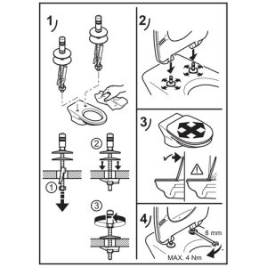 Villeroy en Boch (Omnia) Architectura 98M9C101 WC-Sitze mit Deckel weiß