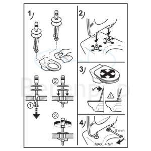 Villeroy en Boch (Omnia) Architectura 9M58S101 WC-Sitze mit Deckel weiß