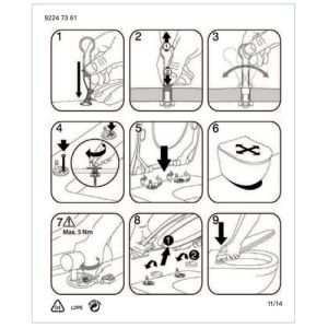 Villeroy en Boch (Omnia) Architectura Slimseat 9M70S101 WC-Sitze mit Deckel weiß