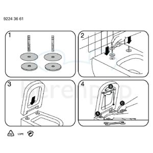 Villeroy en Boch Joyce 9M52S101 WC-Sitze mit Deckel weiß