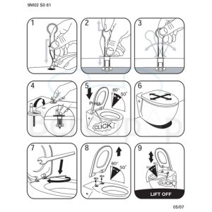 Villeroy en Boch Lifetime 9M02S101 WC-Sitze mit Deckel weiß