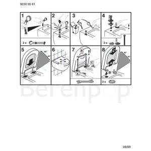 Villeroy en Boch Pure Stone 98M1S1R1 WC-Sitze mit Deckel weiß