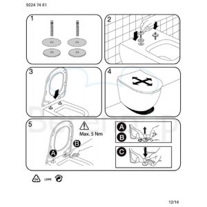 Villeroy en Boch Venticello Slimseat Line 9M80S101 WC-Sitze mit Deckel weiß
