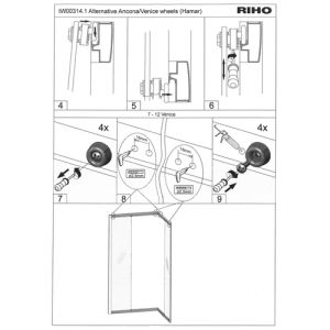 Riho 566000101 shower door wheel