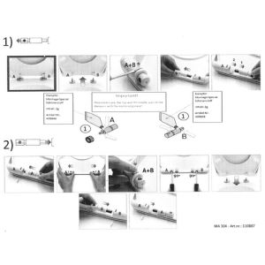 Villeroy en Boch Avento 92237100 softclose Dämpfungsgarnitur t.b.v. WC-Sitze