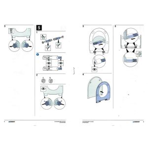Geberit 244.626.00.1 EasyMount set of hinge dampers for SC QR toilet seats