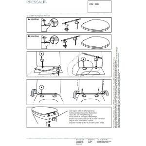 Pressalit Dania non contact R28000-D92999 toilet seat without cover white