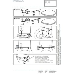 Pressalit Dania R37000-D92999 WC-Sitze mit Deckel weiß