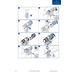 Villeroy en Boch 8L177000 vulventiel, toevoer van de zijkant 3/8