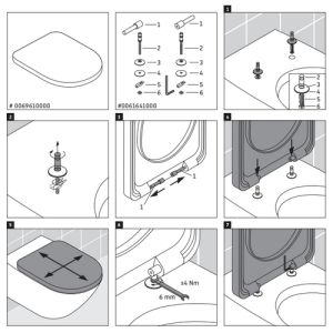 Duravit Scharniersatz WC-Sitze Architec 0061641000 für Architec 006961