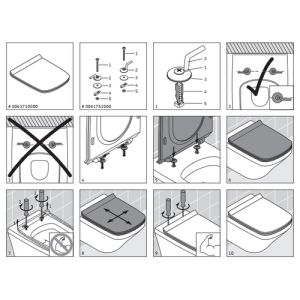Duravit DuraStyle 0061751000 Scharniersatz für WC-Sitze DuraStyle 006371