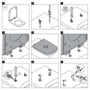 Duravit DuraStyle 0062390000 toiletzitting Vital met deksel wit