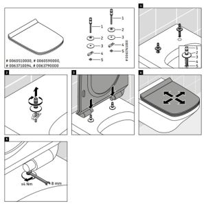 Duravit DuraStyle 0063790000 toiletzitting met deksel wit