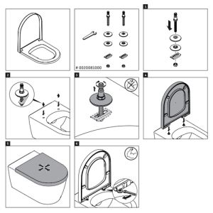 Duravit Scharniersatz WC-Sitze ME by Starck - P3 Comforts 0020081000 für ME by Starck 002009 / ME by Starck Compact 002019 und P3 Comforts 002039