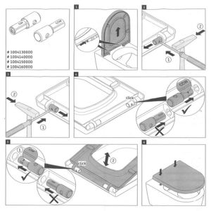 Duravit P3 Comforts 1004160000 softclose Zylinder für WC-Sitze P3 Comforts 002039 (2er Set)
