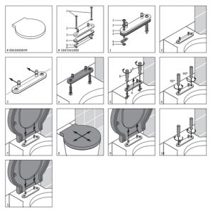 Duravit Starck 1 1003361000 Scharniersatz für WC-Sitze Starck 1 006588