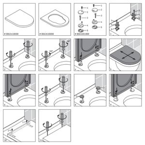 Duravit Starck 3 0062410000 toiletzitting Vital met deksel wit