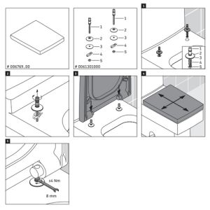 Duravit Vero 1004040000 Scharniersatz und Softclose-Zylinder für WC-Sitze Vero 006769
