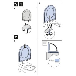 Geberit Renova Plan 573070000 toilet seat with lid white
