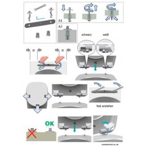 Ideal Standard Waschbecken R6436AA Satz mit 2 Scharnieren chrom (bis 31/12/2010)