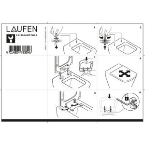 Laufen Palace 8917090000001 bevestiging voor closetzitting