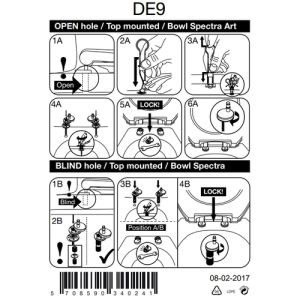 Pressalit Connexion DE9999 uni Scharnier, combi, Aufsatzmontage, chrom (2er Set)