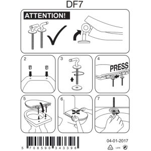 Pressalit Objecta Pro 989111-DF7999 WC-Sitze ohne Deckel schwarz polygiene