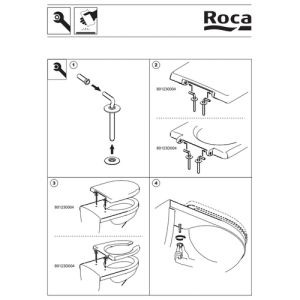 Roca Access A80123D004 toiletzitting zonder deksel wit