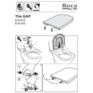 Roca The Gap A801470004 toiletzitting met deksel wit *niet meer leverbaar*