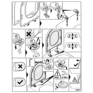 Villeroy en Boch Architectura - Subway 92237061 set vaste scharnieren chroom