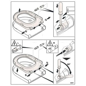 Villeroy en Boch Architectura Vita 92244000 Softclose-Dämpfungsset für. WC-Sitze