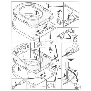 Villeroy en Boch Avento 92237100 softclose Dämpfungsgarnitur t.b.v. WC-Sitze