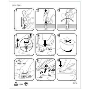 Villeroy en Boch Avento Slimseat 9M87S101 toiletzitting met deksel wit