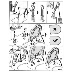 Villeroy en Boch Aveo New Generation 92245161 set verstelbare scharnieren chroom