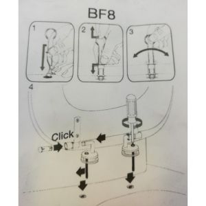 Villeroy en Boch Century 8843K061 set vaste scharnieren chroom