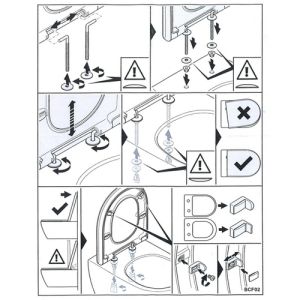 Villeroy en Boch O.Novo Vita 92212661 set vaste scharnieren chroom