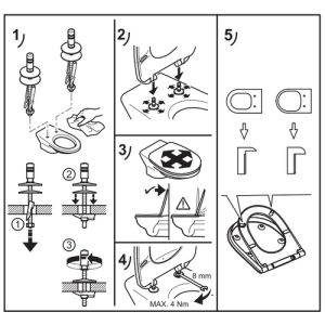 Villeroy en Boch O.Novo Vita 9M67S1P1 WC-Sitze mit Deckel blau (Blue AntiBac)