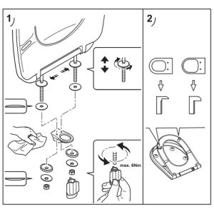 Villeroy en Boch O.Novo Vita 9M7261P1 WC-Sitze mit Deckel blau (Blue AntiBac)