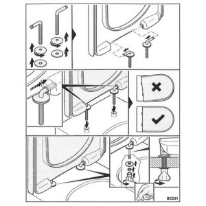 Villeroy en Boch Viala 88180161 set vaste scharnieren chroom