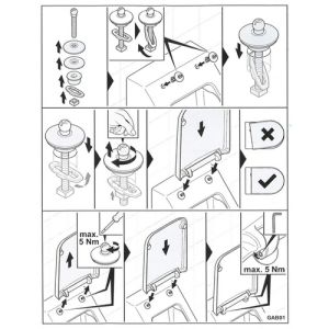 Villeroy en Boch Finion - Legato - Memento - Venticello 92218861 set vaste scharnieren chroom (t.b.v. urinoirdeksel)