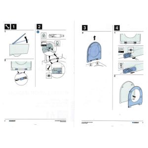 Geberit 244.626.00.1 EasyMount set of hinge dampers for SC QR toilet seats