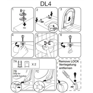 Pressalit Chilli DL4999 verstelbaar scharnier, standaard montage chroom (set van 2)