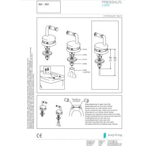 Pressalit Colani R36000-B83999 toilet seat with cover white