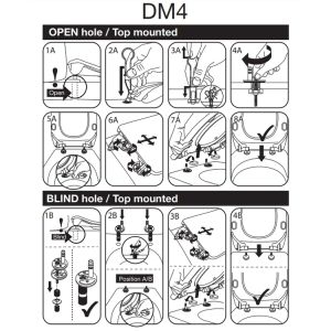 Pressalit Connexion DM4999 combi scharnier, top montage chroom (set van 2)