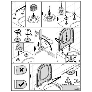 Villeroy en Boch Memento 2.0 8M24S1S0 toilet seat with cover Glossy Black