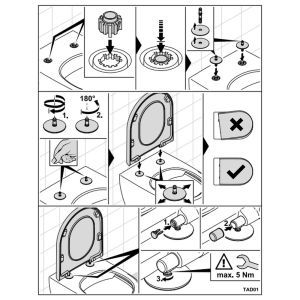 Villeroy en Boch Subway 3.0 8M4261RW toilet seat with cover stone white