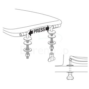 Villeroy en Boch O.Novo / Omnia Classic 88230161 set vaste scharnieren chroom