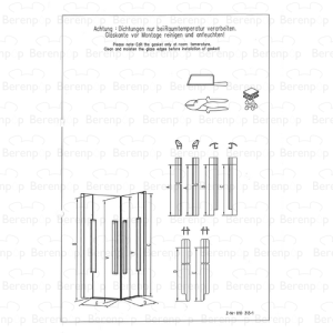 Keramag Joop! Satz von Profilen Eckeinstieg S8L42021 komplett für 2-teilig