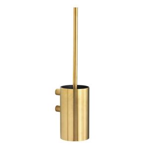 Pressalit Choice Q70850 toilet brush holder for wall mounting brushed brass